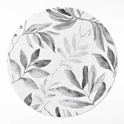 Vinyl rug Watercolor monochrome fine leaves