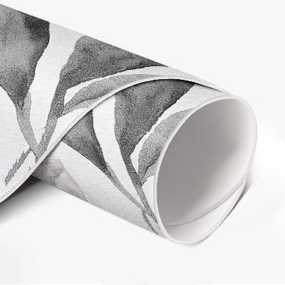 Vinyl rug Watercolor monochrome fine leaves