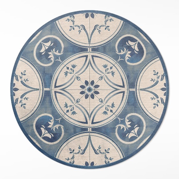 Pvc rug Decorative tiles with vintage ornaments