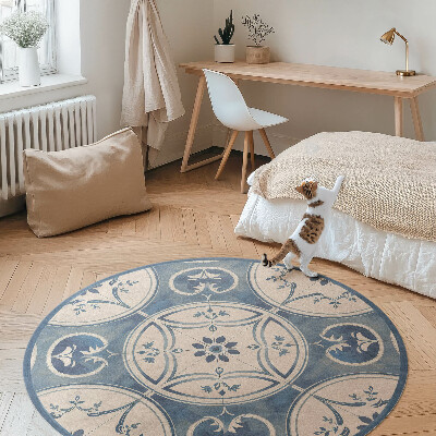 Pvc rug Decorative tiles with vintage ornaments