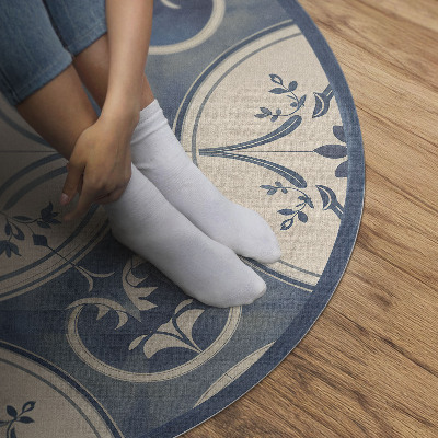 Pvc rug Decorative tiles with vintage ornaments