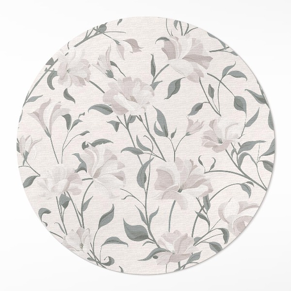 Pvc carpet Delicate beautiful flowers plants in boho style