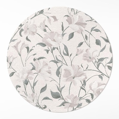 Pvc carpet Delicate beautiful flowers plants in boho style