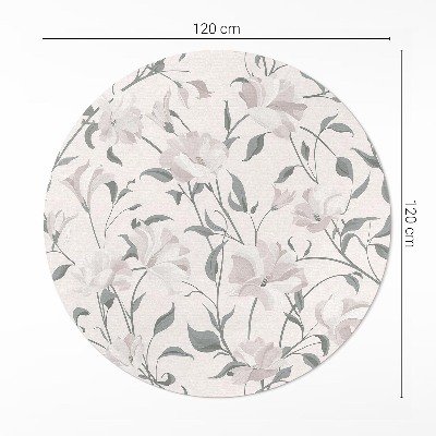 Pvc carpet Delicate beautiful flowers plants in boho style
