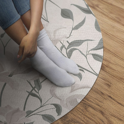 Pvc carpet Delicate beautiful flowers plants in boho style