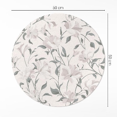 Pvc carpet Delicate beautiful flowers plants in boho style