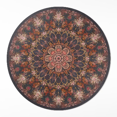 Vinyl rug Oriental decoration pattern with plant motif