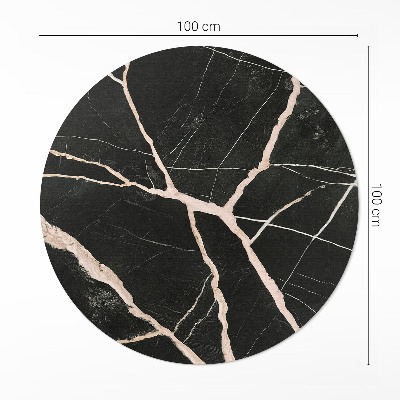 Pvc rug Dark cracked marble glamour contrast