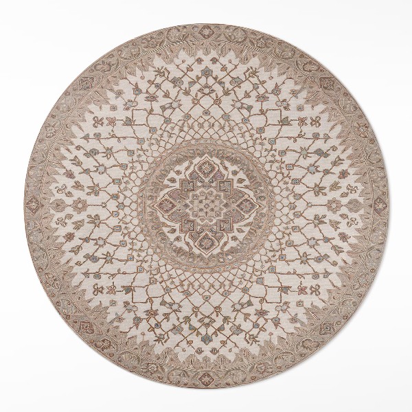 Vinyl floor rug Ornament in old style mandala vintage