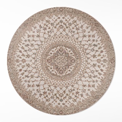 Vinyl floor rug Ornament in old style mandala vintage