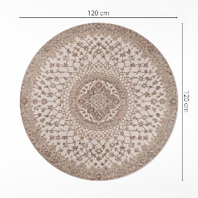 Vinyl floor rug Ornament in old style mandala vintage