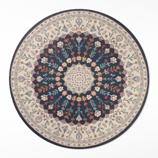 Pvc rug Persian style vintage vegetation ornament
