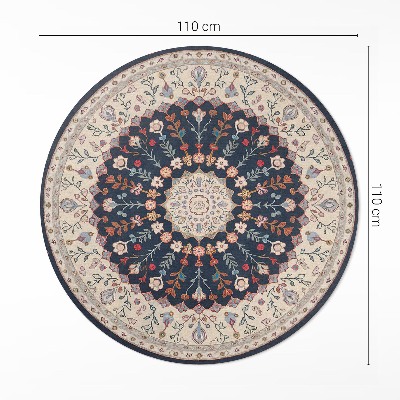 Pvc rug Persian style vintage vegetation ornament