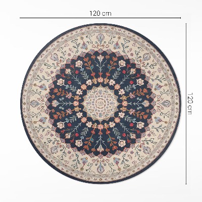 Pvc rug Persian style vintage vegetation ornament
