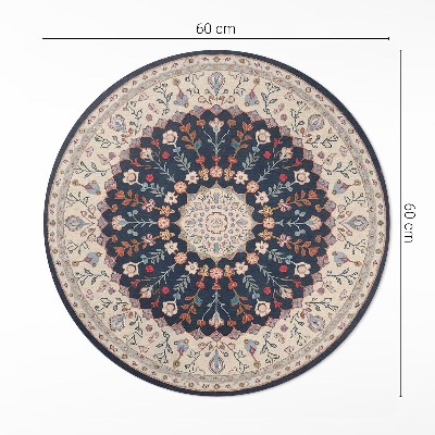 Pvc rug Persian style vintage vegetation ornament