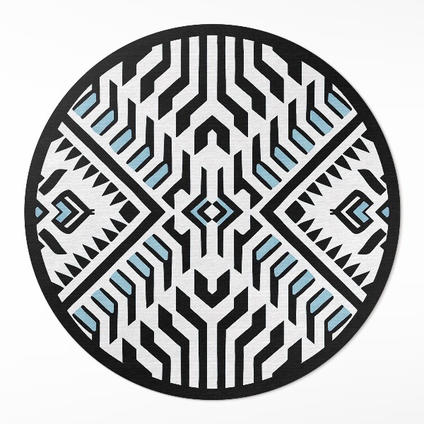 Vinyl floor rug Geometric abstract Indian style pattern