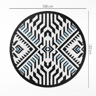 Vinyl floor rug Geometric abstract Indian style pattern