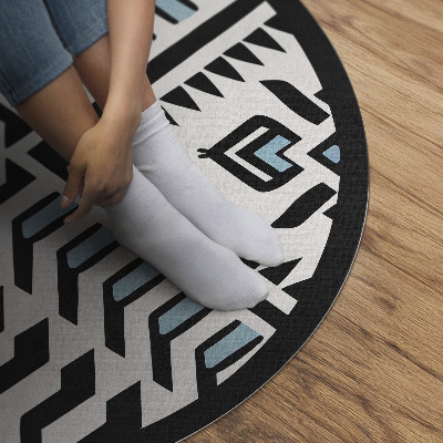 Vinyl floor rug Geometric abstract Indian style pattern