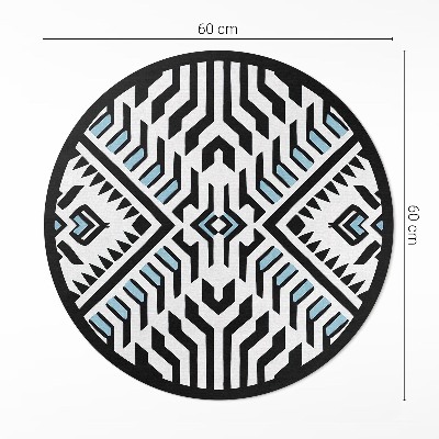 Vinyl floor rug Geometric abstract Indian style pattern
