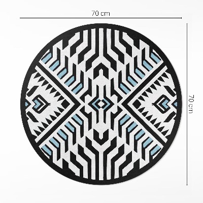 Vinyl floor rug Geometric abstract Indian style pattern