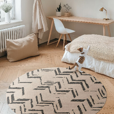 Pvc rug Tire tracks Indian arrow pattern in herringbone