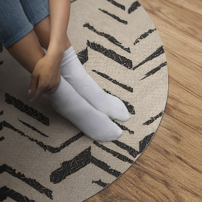 Pvc rug Tire tracks Indian arrow pattern in herringbone