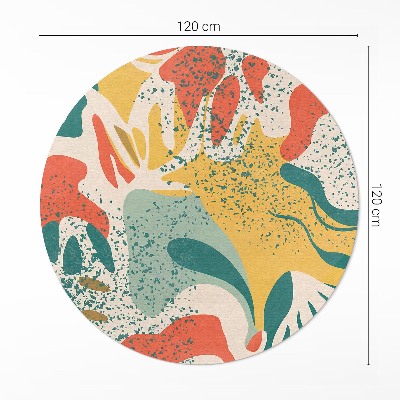 Vinyl rug Retro color spots irregular abstraction