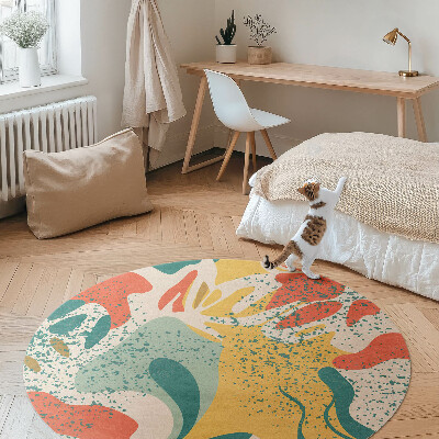 Vinyl rug Retro color spots irregular abstraction