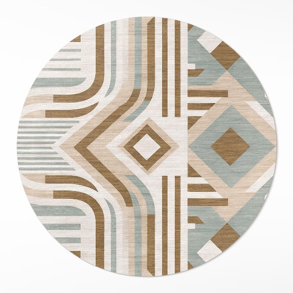 Pvc rug Boho abstraction geometric Indian style
