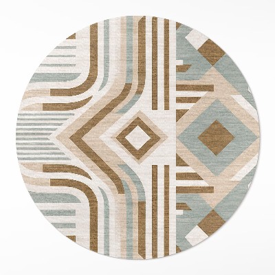 Pvc rug Boho abstraction geometric Indian style