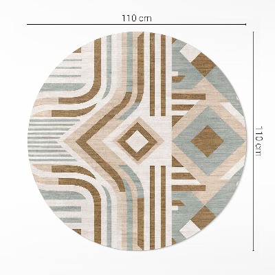 Pvc rug Boho abstraction geometric Indian style
