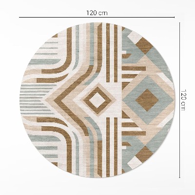 Pvc rug Boho abstraction geometric Indian style