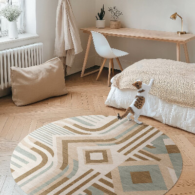 Pvc rug Boho abstraction geometric Indian style