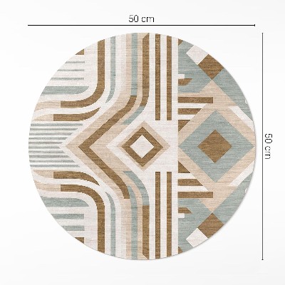 Pvc rug Boho abstraction geometric Indian style