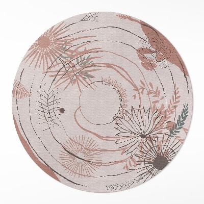 Pvc rug Flowers and plants boho pattern