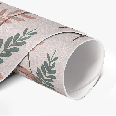 Pvc rug Flowers and plants boho pattern