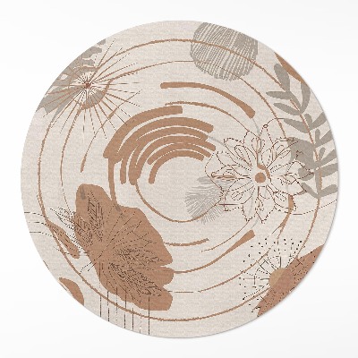 Pvc carpet Abstract boho pattern with plant motifs