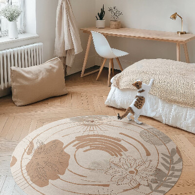 Pvc carpet Abstract boho pattern with plant motifs