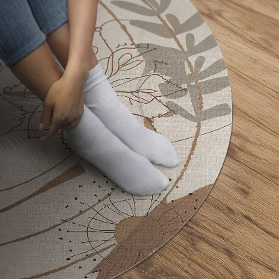 Pvc carpet Abstract boho pattern with plant motifs
