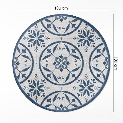 Vinyl rug Fine tiles style Portuguese vintage