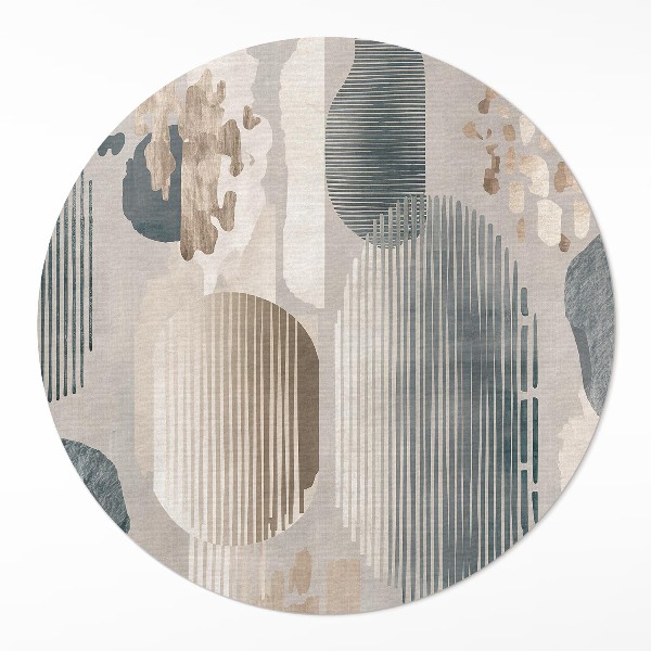 Vinyl floor rug Abstract spots style boho vintage