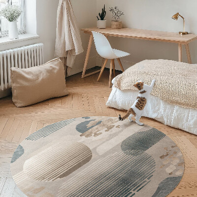 Vinyl floor rug Abstract spots style boho vintage