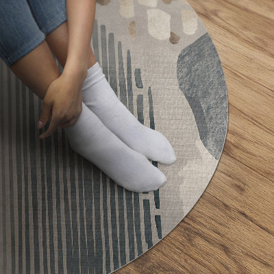 Vinyl floor rug Abstract spots style boho vintage