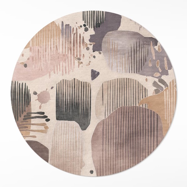 Pvc rug Abstract rounded shapes boho style