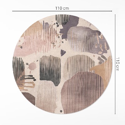 Pvc rug Abstract rounded shapes boho style