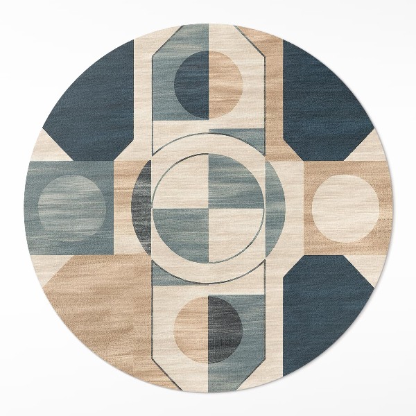 Pvc carpet Geometric shapes in retro style