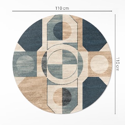 Pvc carpet Geometric shapes in retro style
