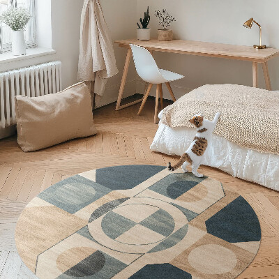 Pvc carpet Geometric shapes in retro style