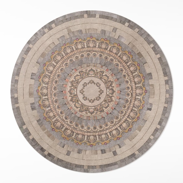 Vinyl rug Ornament in old stone mosaic style