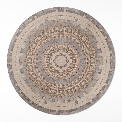 Vinyl rug Ornament in old stone mosaic style
